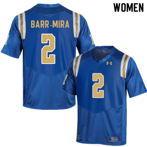 Women #2 Nicholas Barr-Mira UCLA Bruins College Football Jerseys Sale-Blue - Click Image to Close